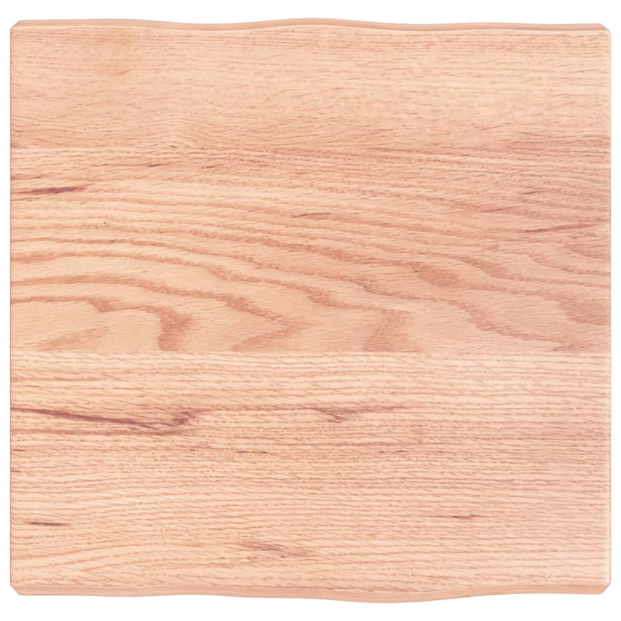 Tafelblad Natuurlijke Rand 40X40X(2-4) Cm Eikenhout Lichtbruin 40 x 40 x 4 cm