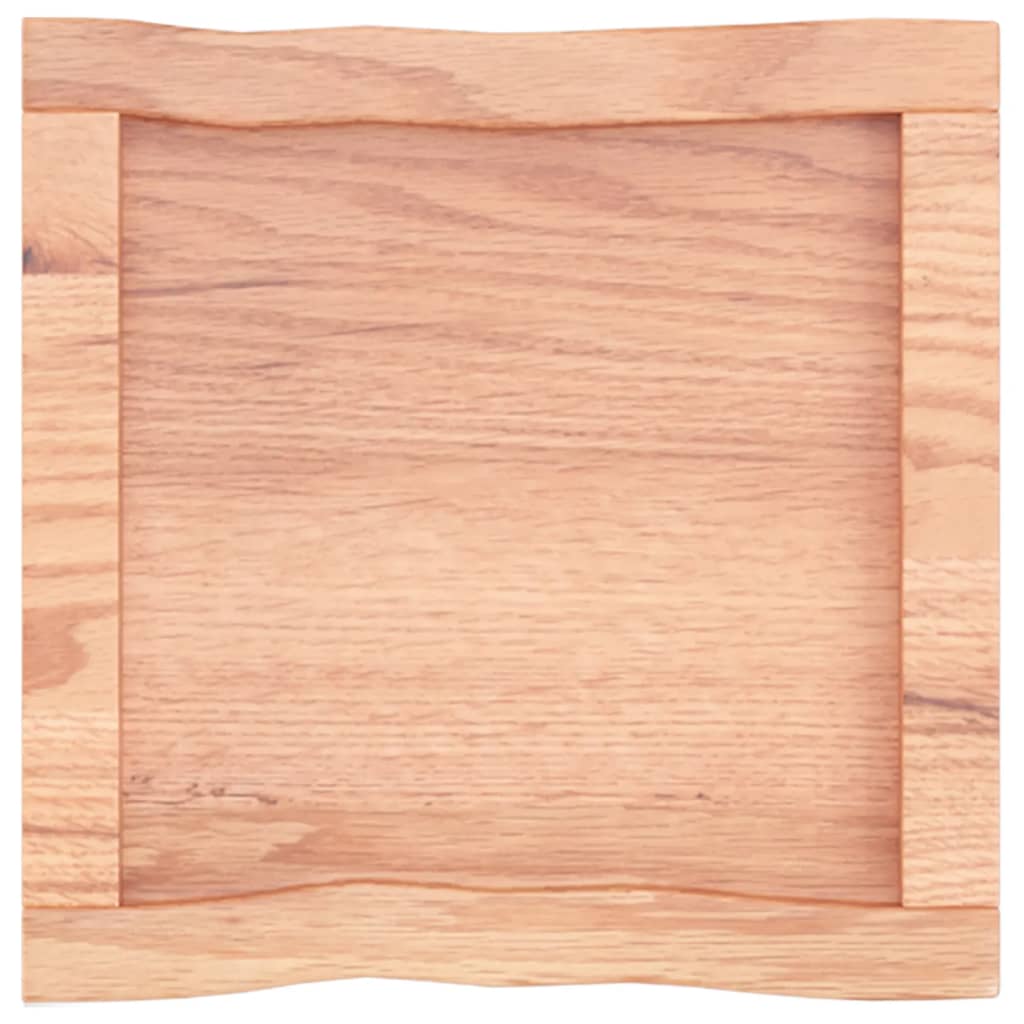 Tafelblad Natuurlijke Rand 40X40X(2-4) Cm Eikenhout Lichtbruin 40 x 40 x 4 cm