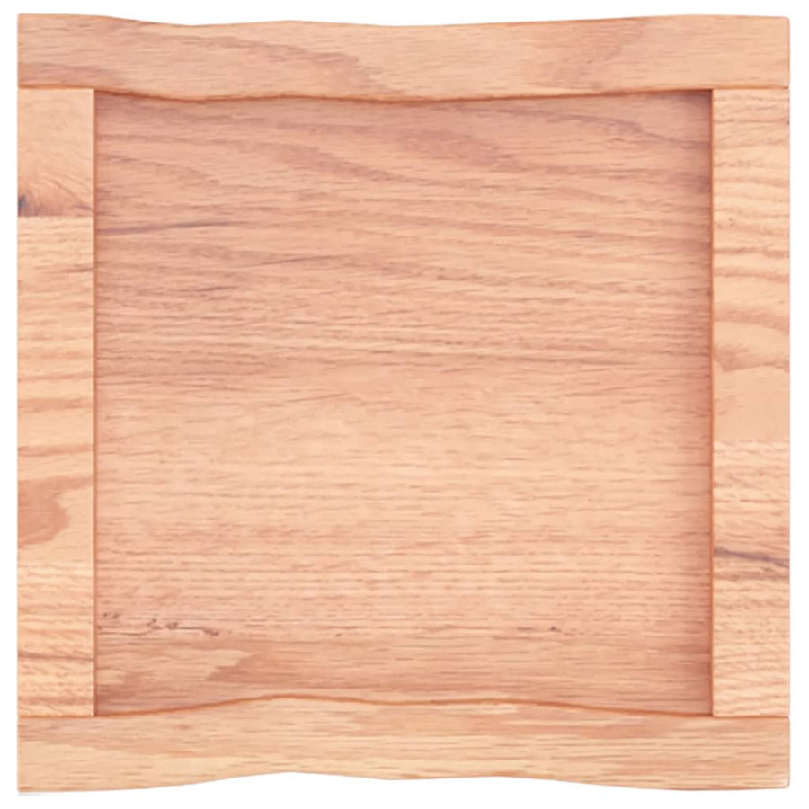 Tafelblad Natuurlijke Rand 40X40X(2-4) Cm Eikenhout Lichtbruin 40 x 40 x 4 cm
