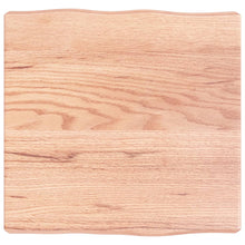 Tafelblad Natuurlijke Rand 40X40X(2-6)Cm Eikenhout Lichtbruin 40 x 40 x 6 cm