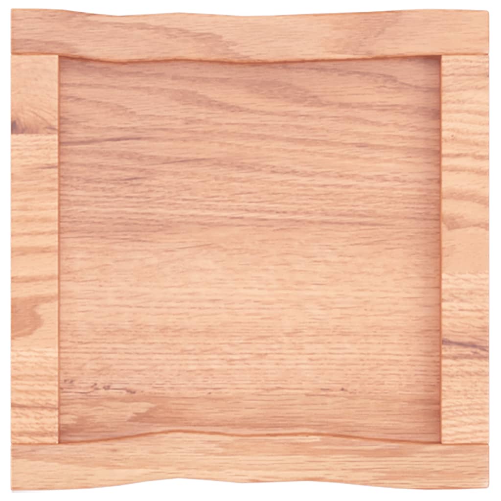 Tafelblad Natuurlijke Rand 40X40X(2-6)Cm Eikenhout Lichtbruin 40 x 40 x 6 cm