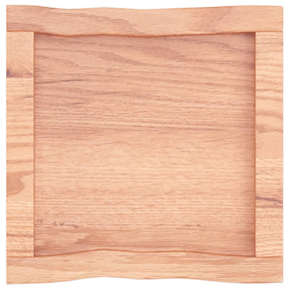 Tafelblad Natuurlijke Rand 40X40X(2-6)Cm Eikenhout Lichtbruin 40 x 40 x 6 cm