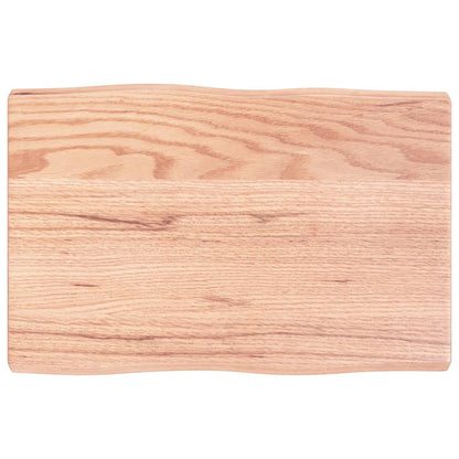 Tafelblad Natuurlijke Rand 60X40X(2-4) Cm Eikenhout Lichtbruin 60 x 40 x 4 cm