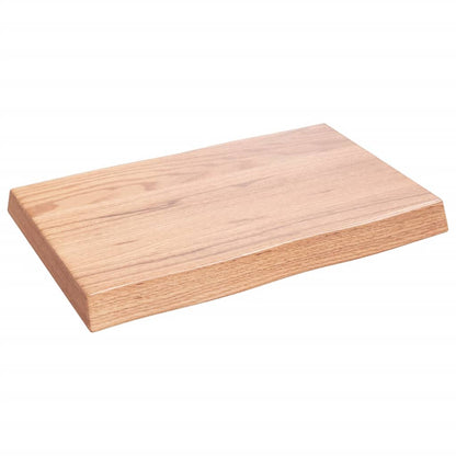 Tafelblad Natuurlijke Rand 60X40X(2-6) Cm Eikenhout Lichtbruin 60 x 40 x 6 cm