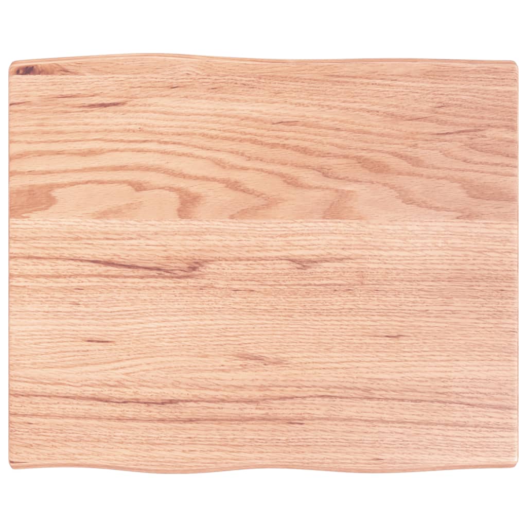 Tafelblad Natuurlijke Rand Eikenhout Lichtbruin 60 x 50 x 2 cm