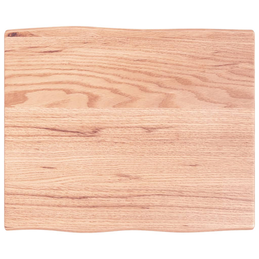 Tafelblad Natuurlijke Rand Eikenhout Lichtbruin 60 x 50 x 2 cm
