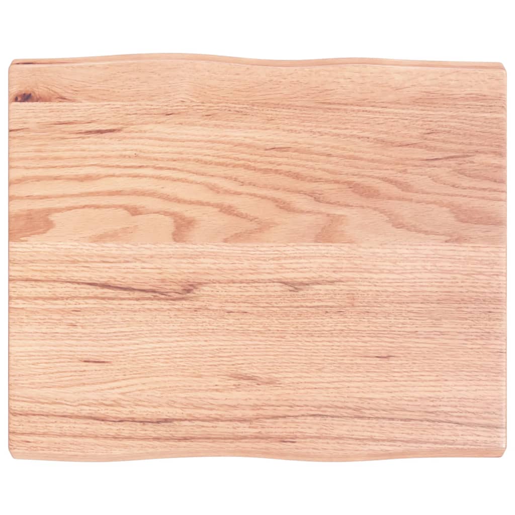 Tafelblad Natuurlijke Rand 60X50X(2-4) Cm Eikenhout Lichtbruin 60 x 50 x 4 cm