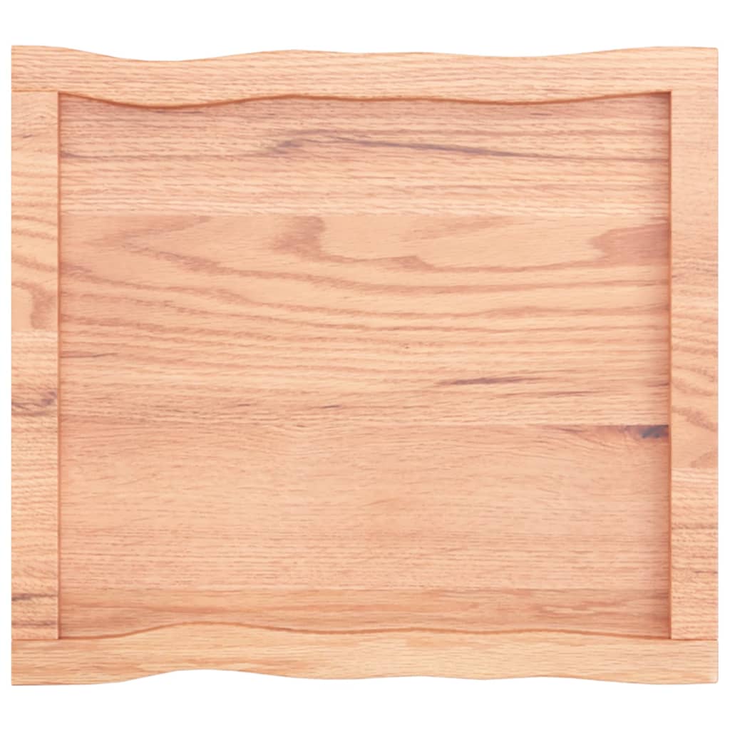 Tafelblad Natuurlijke Rand 60X50X(2-4) Cm Eikenhout Lichtbruin 60 x 50 x 4 cm