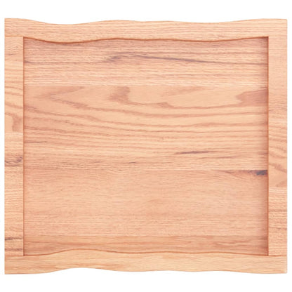 Tafelblad Natuurlijke Rand 60X50X(2-4) Cm Eikenhout Lichtbruin 60 x 50 x 4 cm