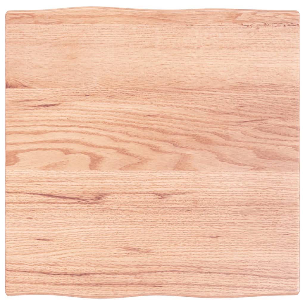 Tafelblad Natuurlijke Rand Eikenhout Lichtbruin 60 x 60 x 2 cm
