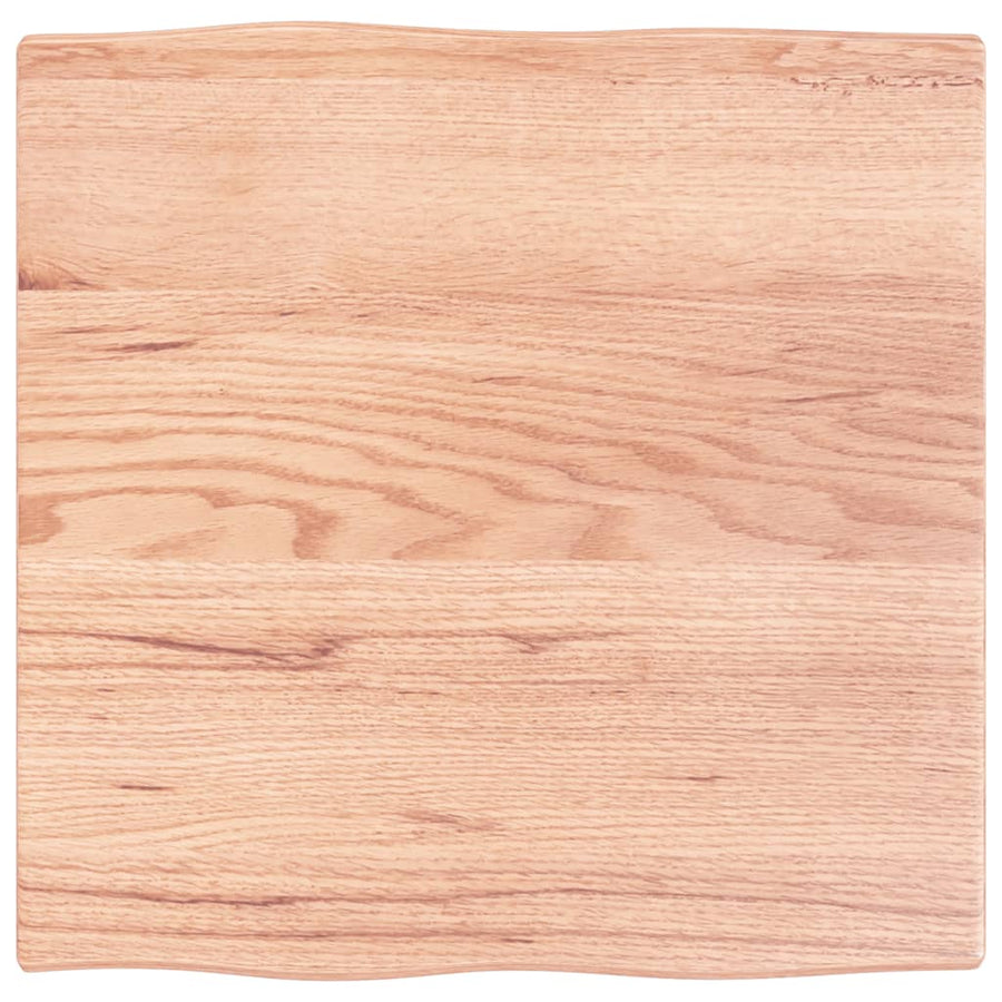 Tafelblad Natuurlijke Rand Eikenhout Lichtbruin 60 x 60 x 2 cm