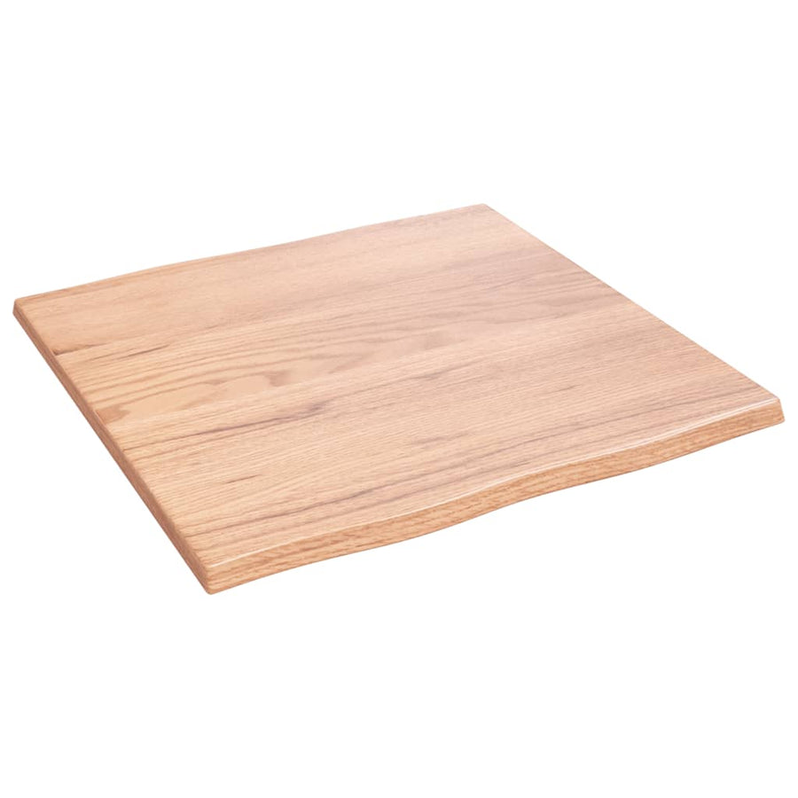 Tafelblad Natuurlijke Rand Eikenhout Lichtbruin 60 x 60 x 2 cm