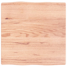 Tafelblad Natuurlijke Rand 60X60X(2-4) Cm Eikenhout Lichtbruin 60 x 60 x 4 cm
