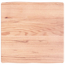 Tafelblad Natuurlijke Rand 60X60X(2-6) Cm Eikenhout Lichtbruin 60 x 60 x 6 cm