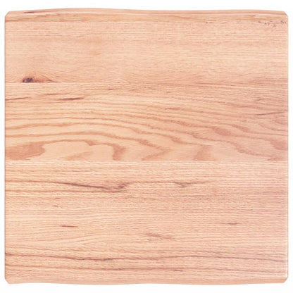 Tafelblad Natuurlijke Rand 60X60X(2-6) Cm Eikenhout Lichtbruin 60 x 60 x 6 cm