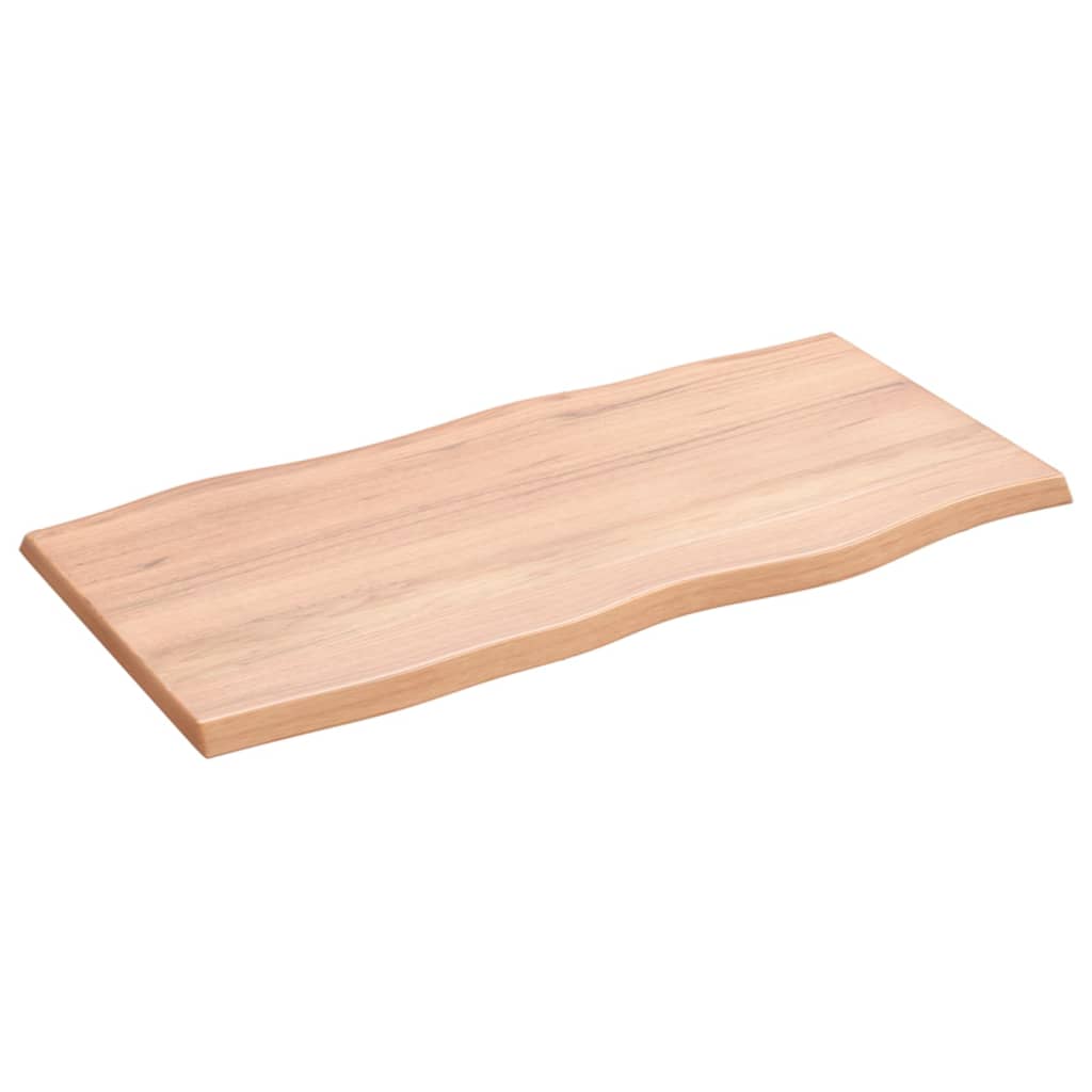 Tafelblad Natuurlijke Rand Eikenhout Lichtbruin 80 x 40 x 2 cm