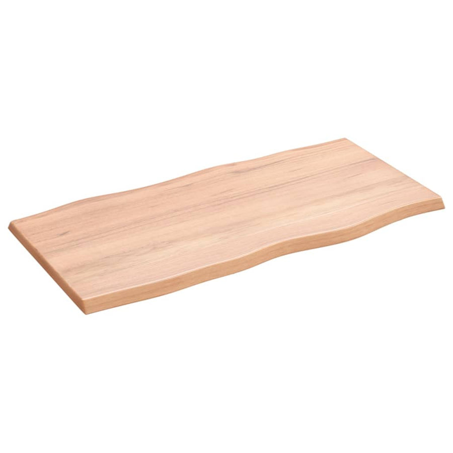 Tafelblad Natuurlijke Rand Eikenhout Lichtbruin 80 x 40 x 2 cm