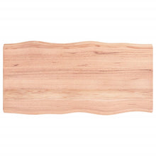 Tafelblad Natuurlijke Rand 80X40X(2-4) Cm Eikenhout Lichtbruin 80 x 40 x 4 cm