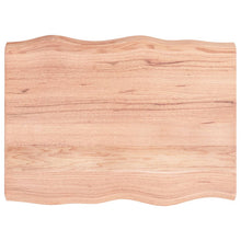 Tafelblad Natuurlijke Rand 80X60X(2-6) Cm Eikenhout Lichtbruin 80 x 60 x 6 cm