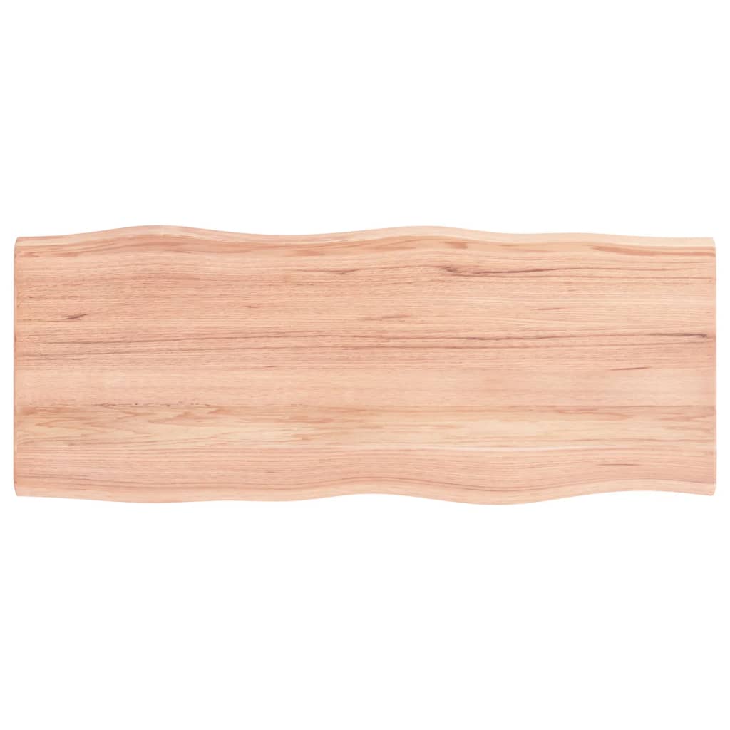 Tafelblad Natuurlijke Rand Eikenhout Lichtbruin 100 x 40 x 2 cm