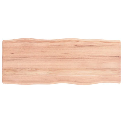 Tafelblad Natuurlijke Rand Eikenhout Lichtbruin 100 x 40 x 2 cm