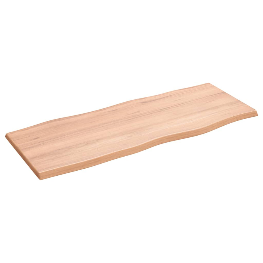 Tafelblad Natuurlijke Rand Eikenhout Lichtbruin 100 x 40 x 2 cm