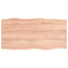 Tafelblad Natuurlijke Rand Eikenhout Lichtbruin 100 x 50 x 2 cm