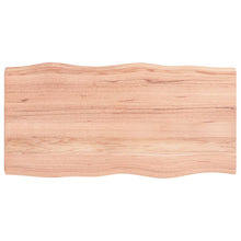 Tafelblad Natuurlijke Rand 100X50X(2-6)Cm Eikenhout Lichtbruin 100 x 50 x 6 cm