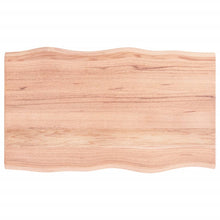Tafelblad Natuurlijke Rand Eikenhout Lichtbruin 100 x 60 x 2 cm