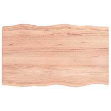 Tafelblad Natuurlijke Rand 00X60X(2-4)Cm Eikenhout Lichtbruin 100 x 60 x 4 cm
