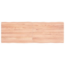 Tafelblad Natuurlijke Rand 20X40X(2-4)Cm Eikenhout Lichtbruin 120 x 40 x 4 cm
