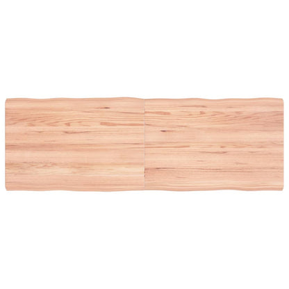 Tafelblad Natuurlijke Rand 20X40X(2-4)Cm Eikenhout Lichtbruin 120 x 40 x 4 cm