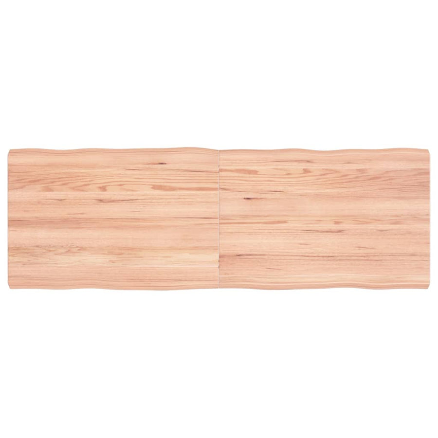 Tafelblad Natuurlijke Rand 20X40X(2-4)Cm Eikenhout Lichtbruin 120 x 40 x 4 cm