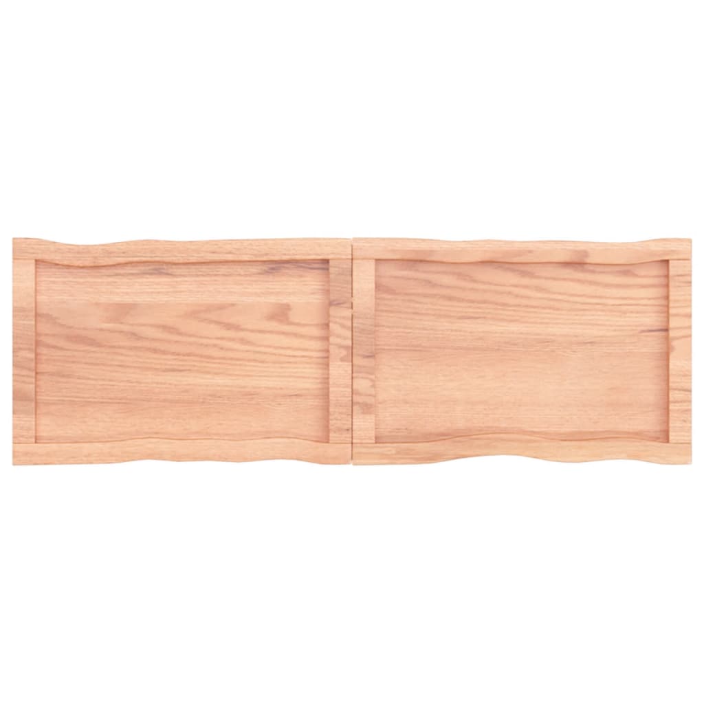 Tafelblad Natuurlijke Rand 20X40X(2-4)Cm Eikenhout Lichtbruin 120 x 40 x 4 cm