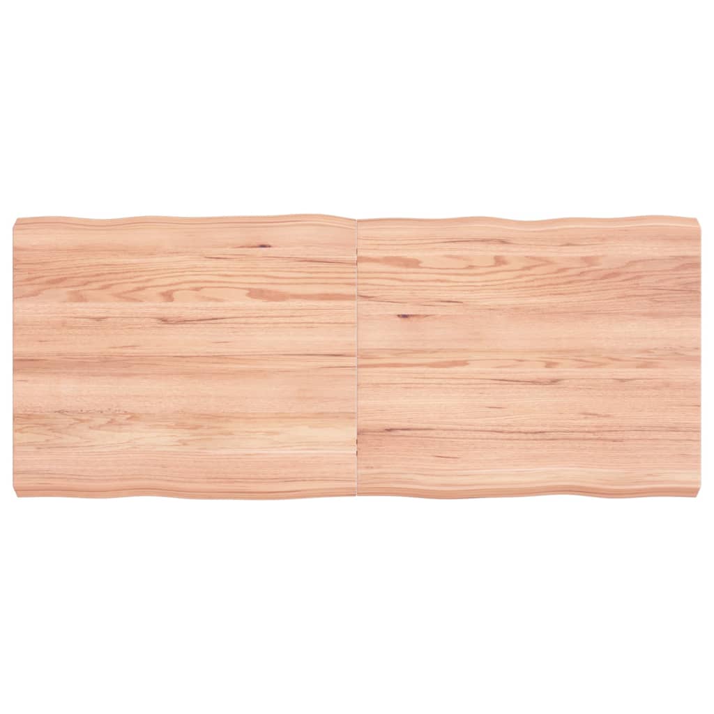 Tafelblad Natuurlijke Rand 20X50X(2-6)Cm Eikenhout Lichtbruin 120 x 50 x 6 cm