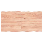Tafelblad eikenhout 120x60x(2-6) cm natuurlijke rand lichtbruin