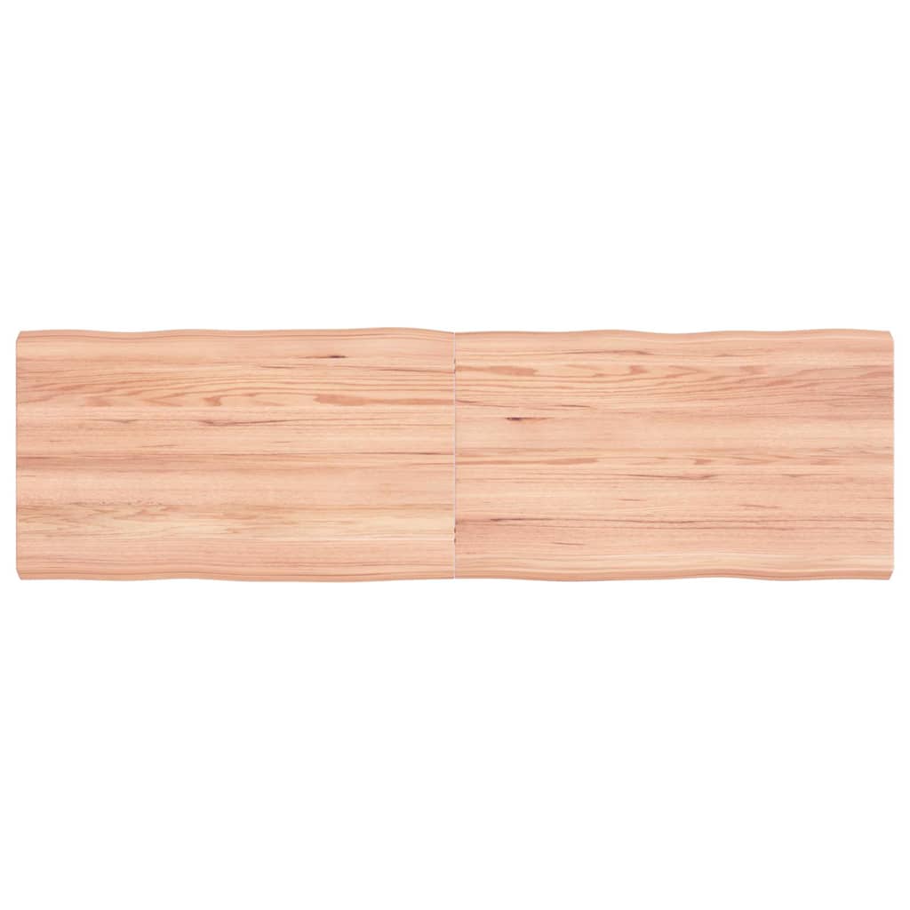 Tafelblad Natuurlijke Rand 140X40X(2-4) Cm Eikenhout Lichtbruin 140 x 40 x 4 cm
