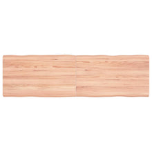 Tafelblad Natuurlijke Rand 140X40X(2-4) Cm Eikenhout Lichtbruin 140 x 40 x 4 cm
