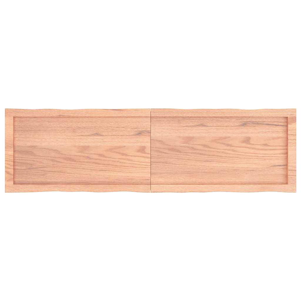 Tafelblad Natuurlijke Rand 140X40X(2-4) Cm Eikenhout Lichtbruin 140 x 40 x 4 cm