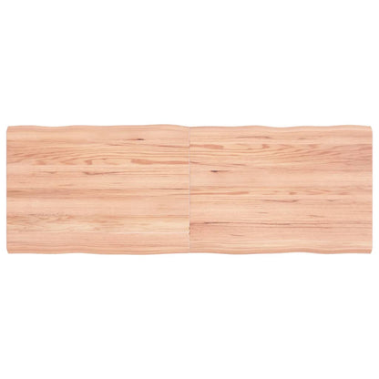 Tafelblad Natuurlijke Rand 40X50X(2-4) Cm Eikenhout Lichtbruin 140 x 50 x 4 cm