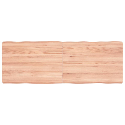 Tafelblad Natuurlijke Rand 40X50X(2-6) Cm Eikenhout Lichtbruin 140 x 50 x 6 cm