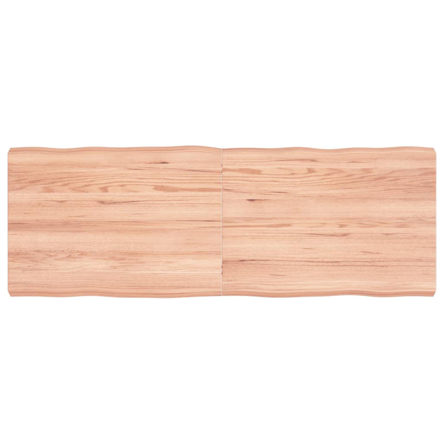 Tafelblad Natuurlijke Rand 40X50X(2-6) Cm Eikenhout Lichtbruin 140 x 50 x 6 cm
