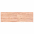 Tafelblad eikenhout 160x50x4 cm natuurlijke rand lichtbruin