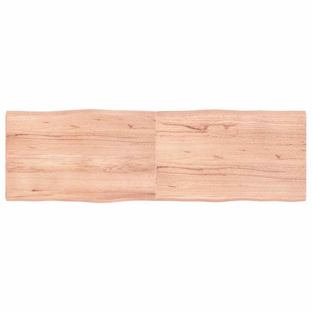 Tafelblad Natuurlijke Rand 160X50X(2-4) Cm Eikenhout Lichtbruin 160 x 50 x 4 cm
