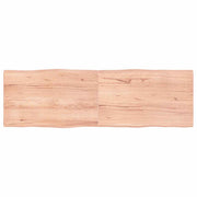 Tafelblad eikenhout 160x50x4 cm natuurlijke rand lichtbruin