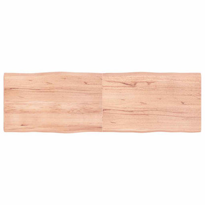 Tafelblad Natuurlijke Rand 160X50X(2-4) Cm Eikenhout Lichtbruin 160 x 50 x 4 cm