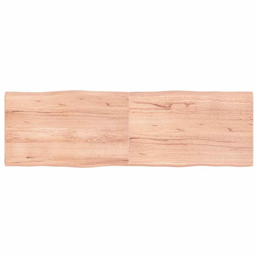 Tafelblad Natuurlijke Rand 160X50X(2-4) Cm Eikenhout Lichtbruin 160 x 50 x 4 cm