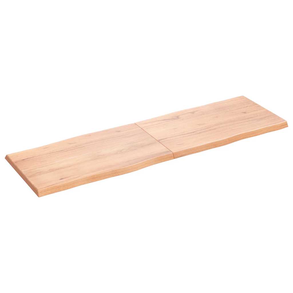 Tafelblad Natuurlijke Rand 160X50X(2-4) Cm Eikenhout Lichtbruin 160 x 50 x 4 cm
