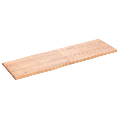Tafelblad Natuurlijke Rand 160X50X(2-4) Cm Eikenhout Lichtbruin 160 x 50 x 4 cm