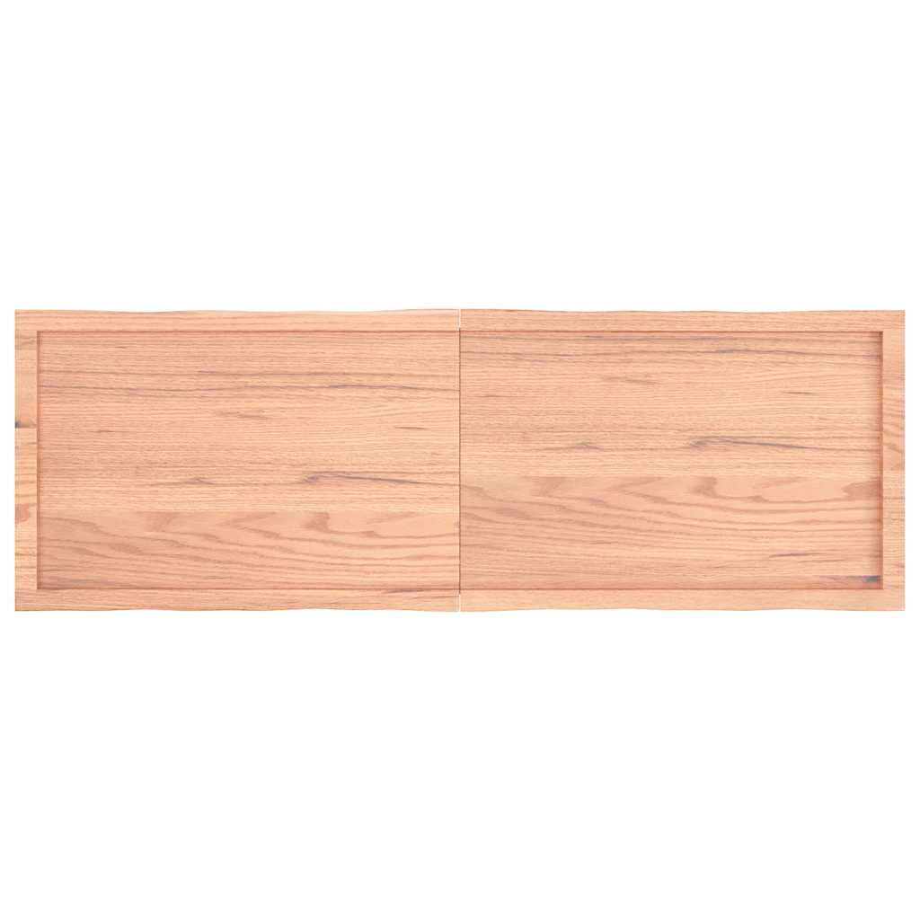 Tafelblad Natuurlijke Rand 160X50X(2-4) Cm Eikenhout Lichtbruin 160 x 50 x 4 cm
